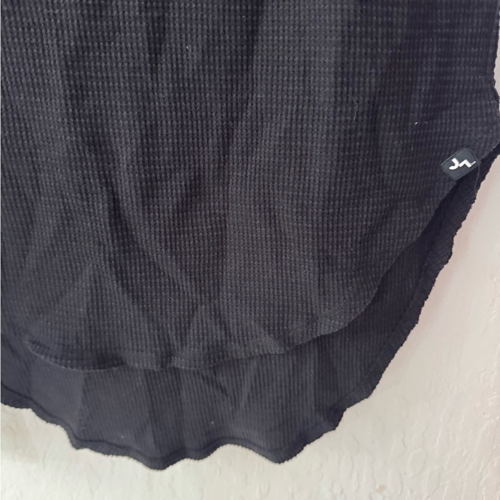 Joylab Black Waffle High Low Long Sleeve NWT Small - Picture 2 of 5